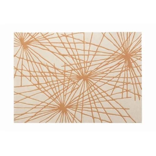 Aura Starburst Natural / Orange 200 x 290cm Rug