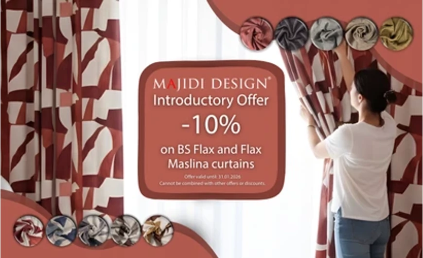 An Introductory Offer for Those Who Love Natural-Look Curtains Promotion valid until: 31.01.2026